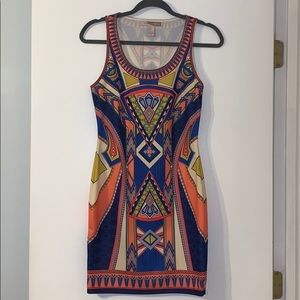 Aztec Print Party Dress